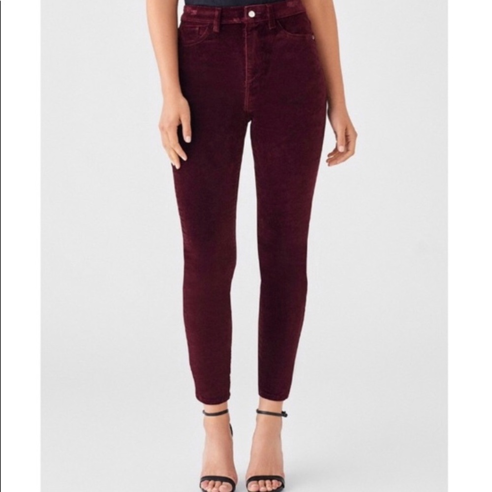 DL 1961 Women’s Chrissy Ultra High Rise Velvet - Picture 4 of 8